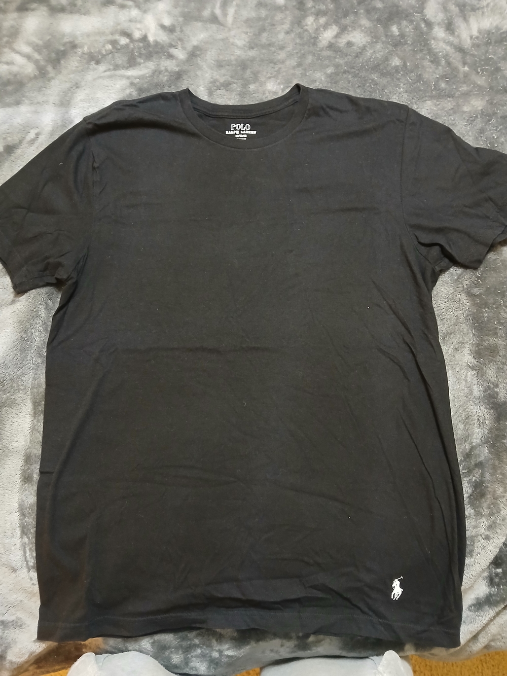 Polo by Ralph Lauren Black Short-Sleeve Crewneck Tee with Polo Pony
